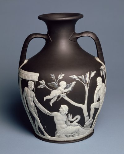 Portland Vase, owned by Erasmus Darwin, copy of original in British Museum by Josiah Wedgwood